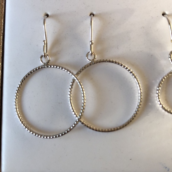 BRILLIANCE STERLING SILVER INFINITY AND HOOP EARRINGS NWT - Picture 5 of 10